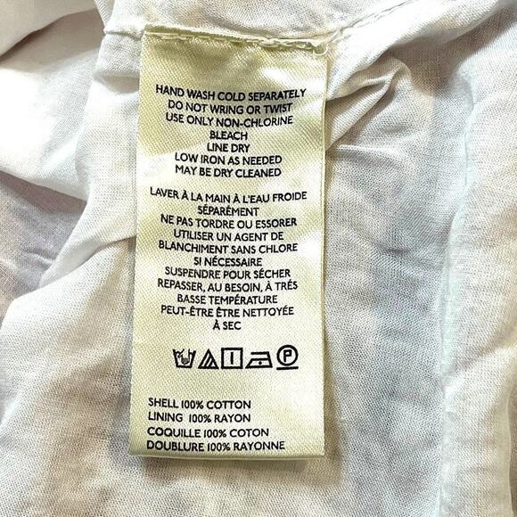 Maeve Flutter-Sleeve Babydoll Mini Dress Size Medium Red White Lace Floral - Picture 10 of 11